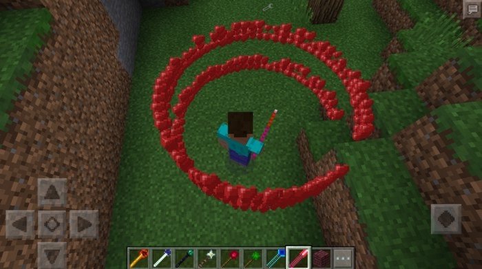 Magic Staffs mod for Minecraft PE 0.16.2