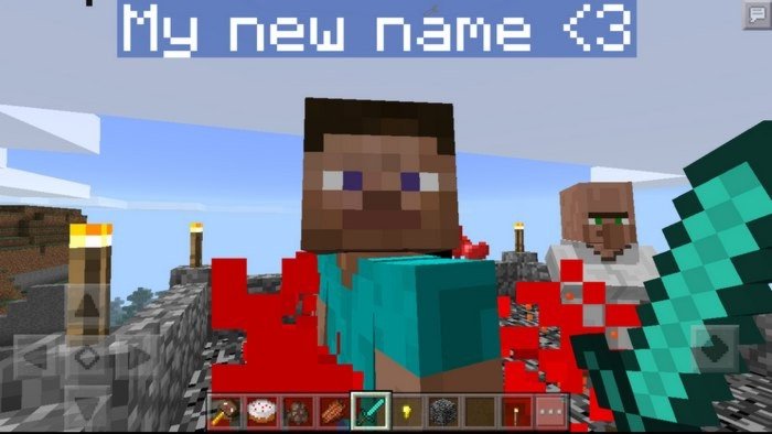 NPC with custom name and blood effect