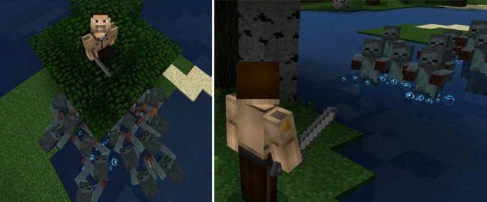 Zombie Apocalypse mod for Minecraft PE 0.16.2