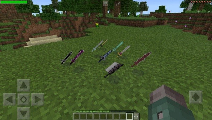 New swords laying on the ground