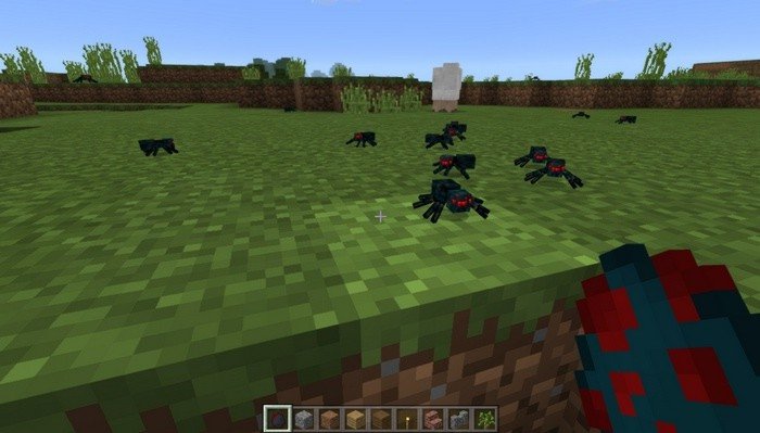 Realistic spiders in Minecraft