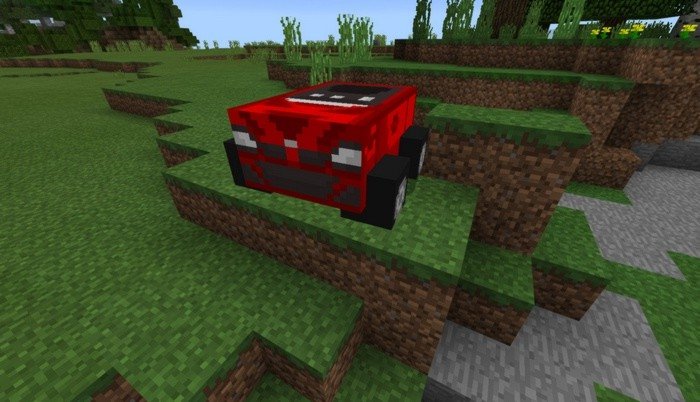 Cool car in Minecraft PE