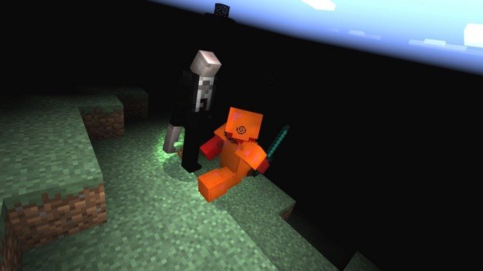 Slenderman attacks the player