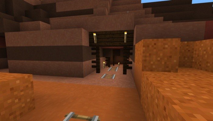 The entrance into mineshaft