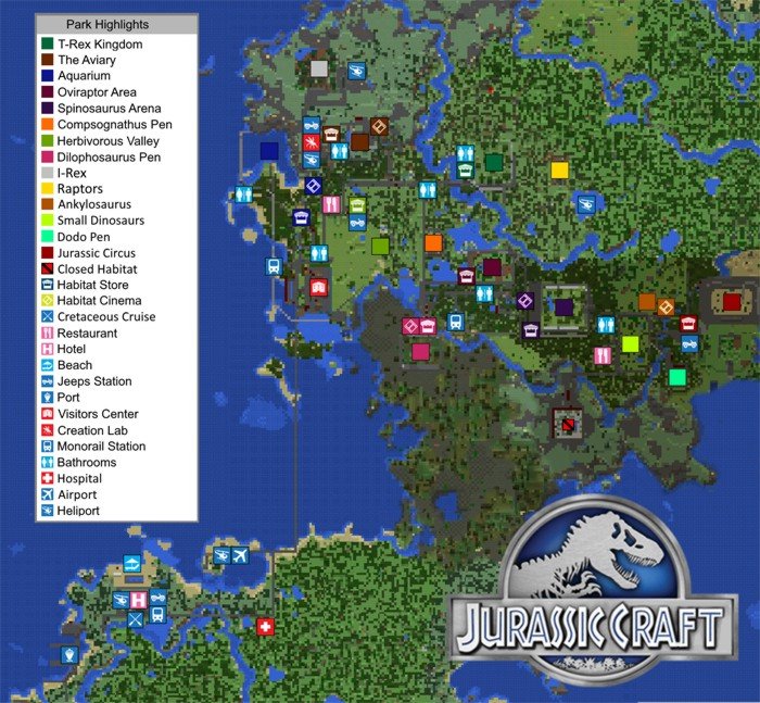 Jurassic World map