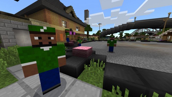 Guys from the Grove street in Minecraft PE