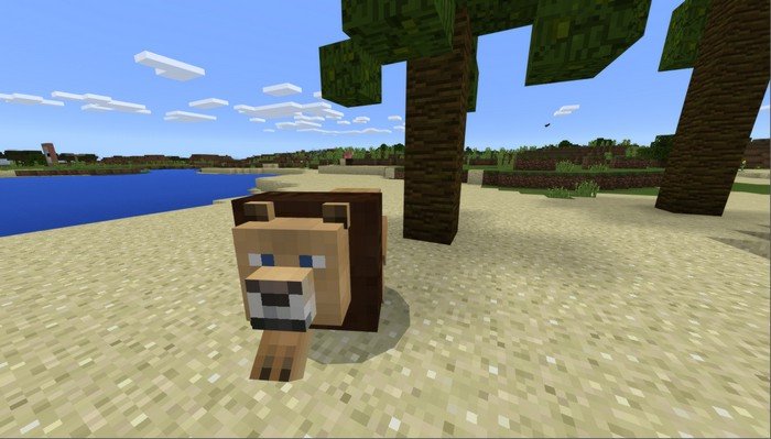 A lion in Minecraft PE