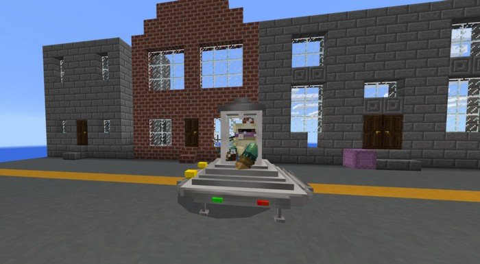 Ufo landed in the Minecraft city