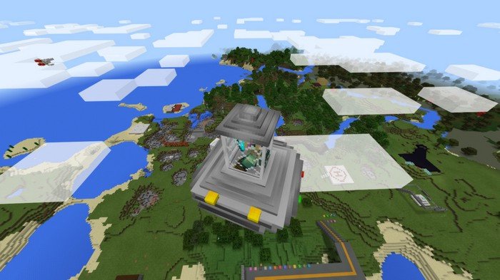 Flying UFO in Minecraft PE