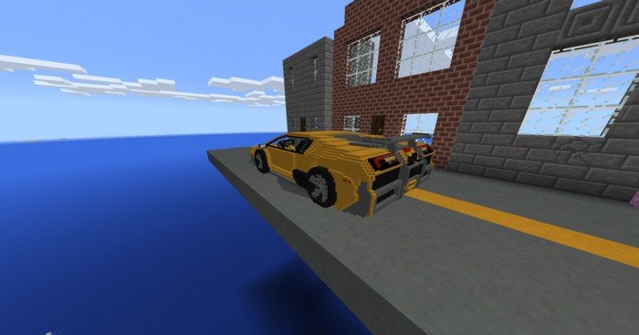 3D model of lamborghini in Mcpe