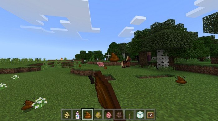 Pooping in minecraft pe