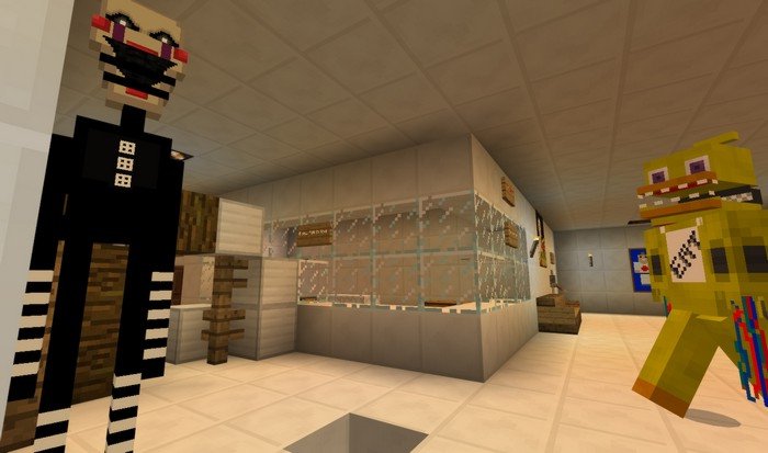 Five Nights at Freddy's animatronics in Minecraft