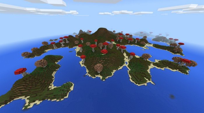 Giant mushrooms island