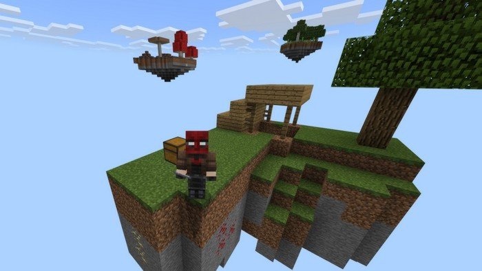 Skyblock islands map for Minecraft PE 1.14.30