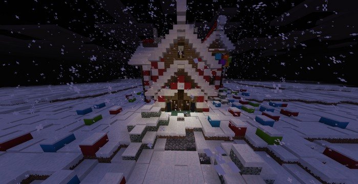 Gingerbread house map for Minecraft PE 1.2.8