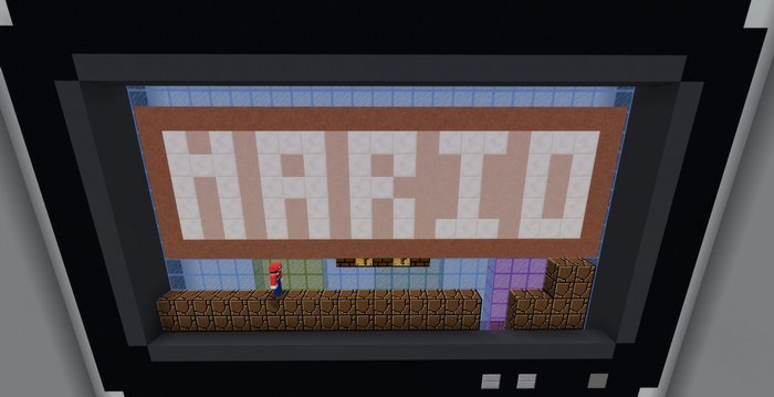 Mario inside Minecraft