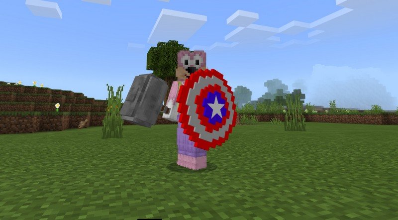 Captain America mod for Minecraft PE 1.11.4