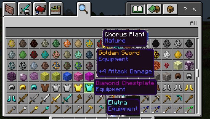 Items Rarity mod for Minecraft PE 1.11.4