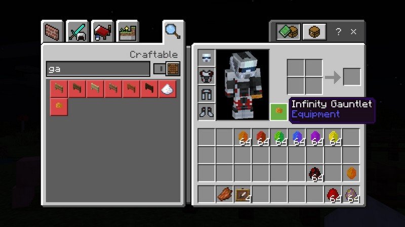 Avengers Endgame addon for Minecraft PE 1.11.4