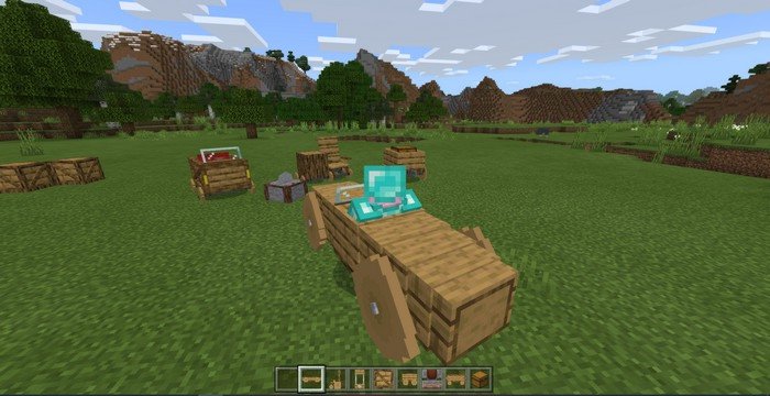 Wooden Wheels addon for Minecraft PE 1.11.4