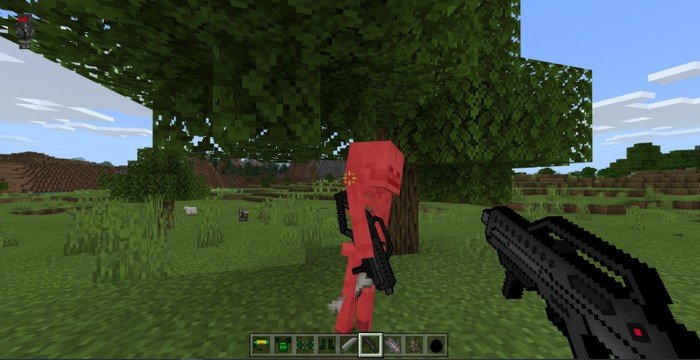 Futuristic Weapons addon for Minecraft PE 1.11.4