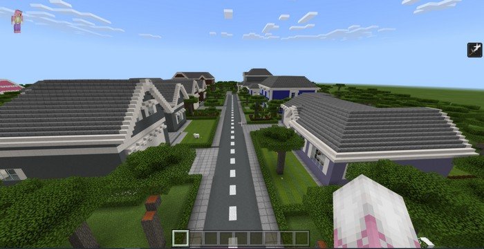 School in Town map for Minecraft PE 1.11.4