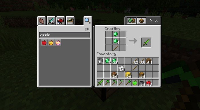 Emerald Items addon for Minecraft PE 1.12.0