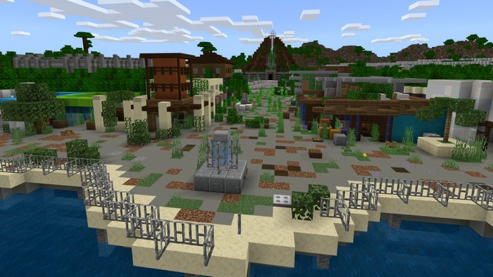 Destroyed Jurassic park map for Minecraft PE 1.16.20