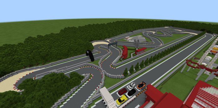 Racing Car map for Minecraft PE 1.16.20