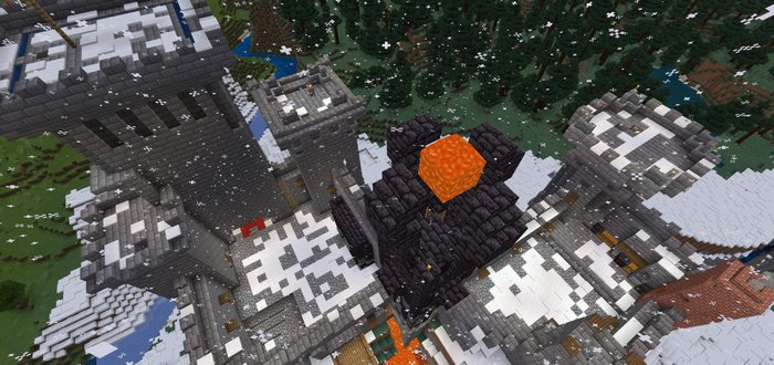 Winter Castle map for Minecraft PE 1.16.10