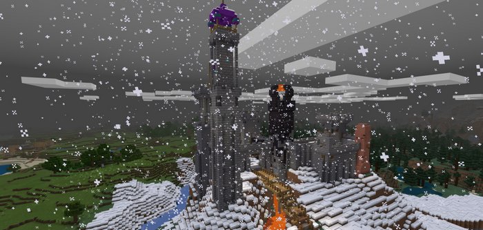 Winter Castle map for Minecraft PE 1.16.10