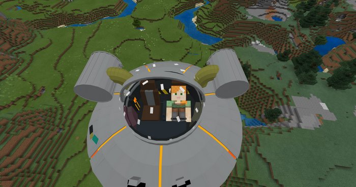 Rick and Morty’s Space Cruiser addon for MCPE